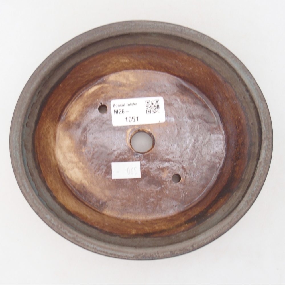 Ceramic bonsai bowl 17,5 x 16 x 5 cm, colour blue