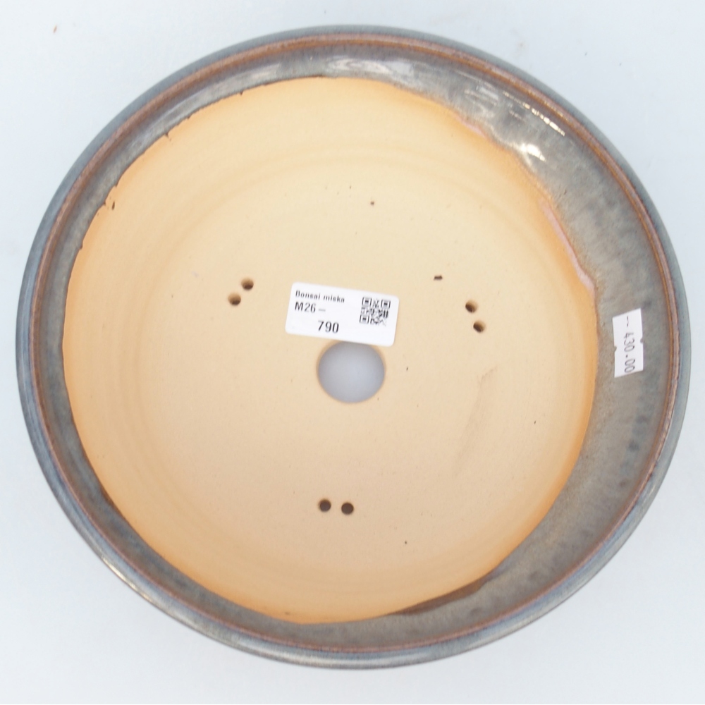 Ceramic bonsai bowl 21 x 21 x 6,5 cm, grey