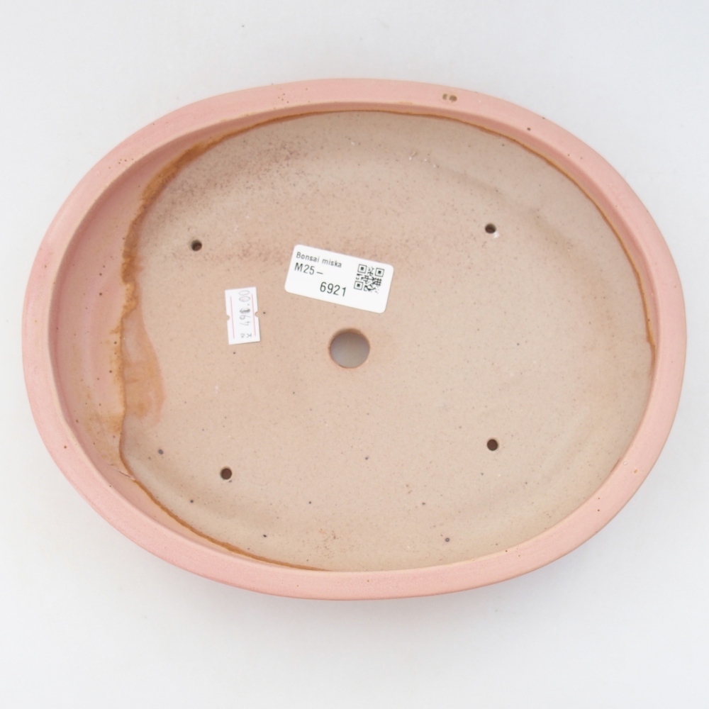 Ceramic bonsai bowl 24 x 19,5 x 4 cm, pink