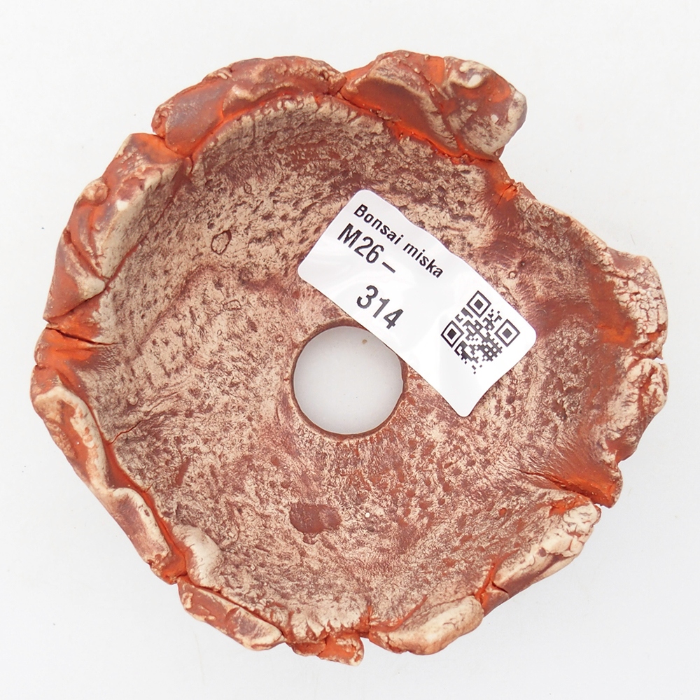 Ceramic shell 9 x 9 x 5 cm , colour orange