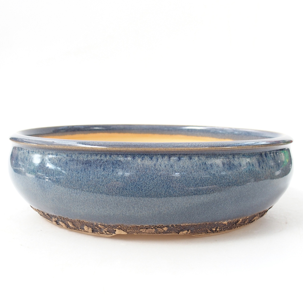 Ceramic bonsai bowl 24 x 24 x 6 cm, color blue