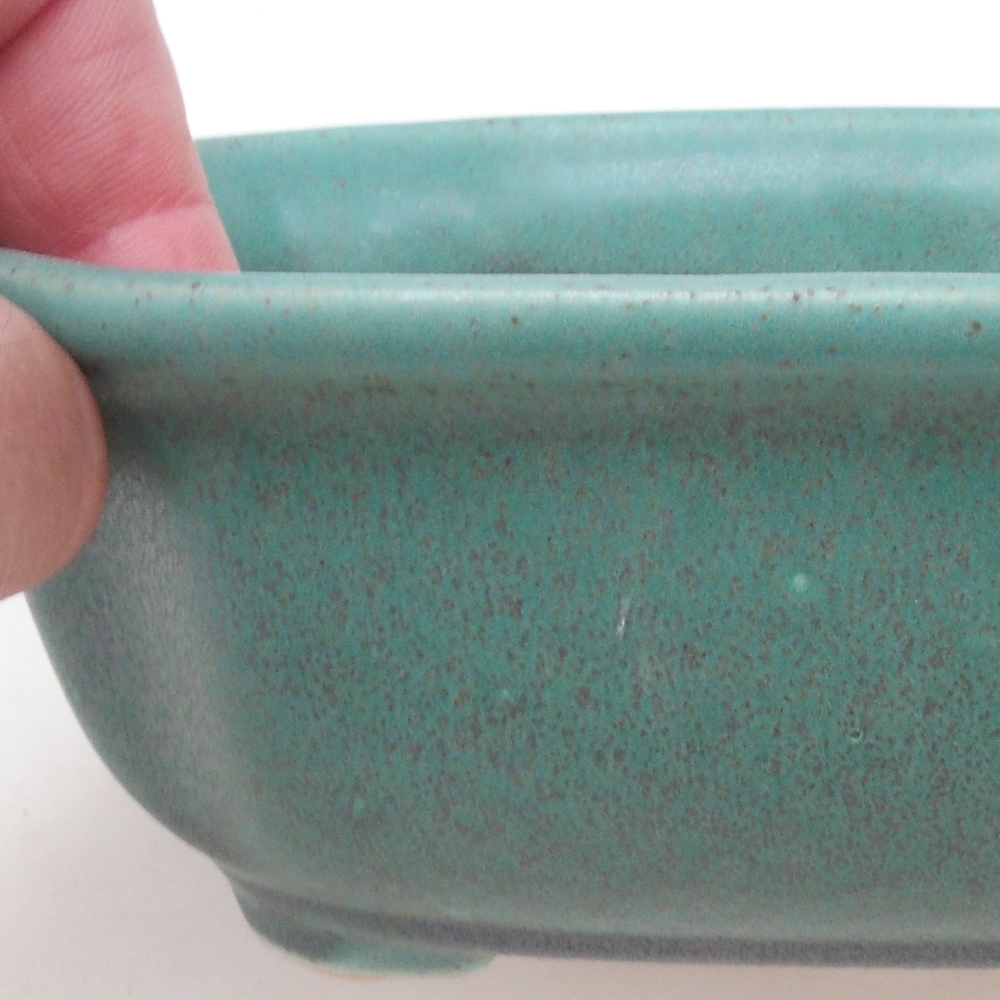 Bonsai bowl H31 - 14 x 12 x 5.5 cm. - green