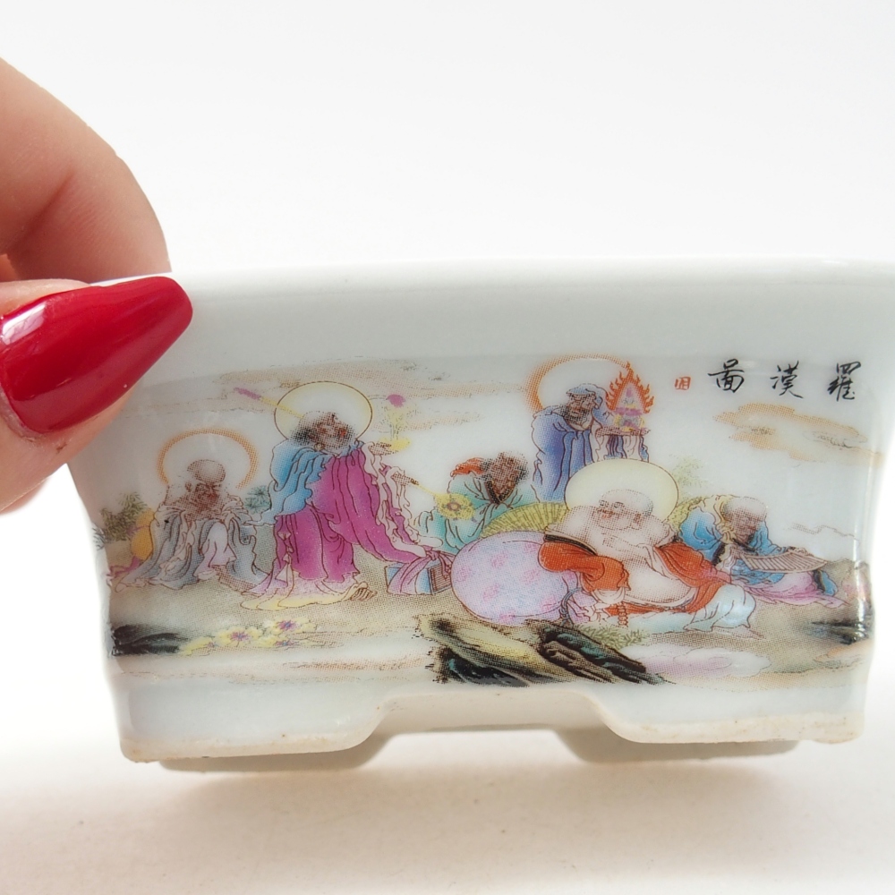 Mini bonsai bowl 10 x 7,5 x 4 cm, colour white