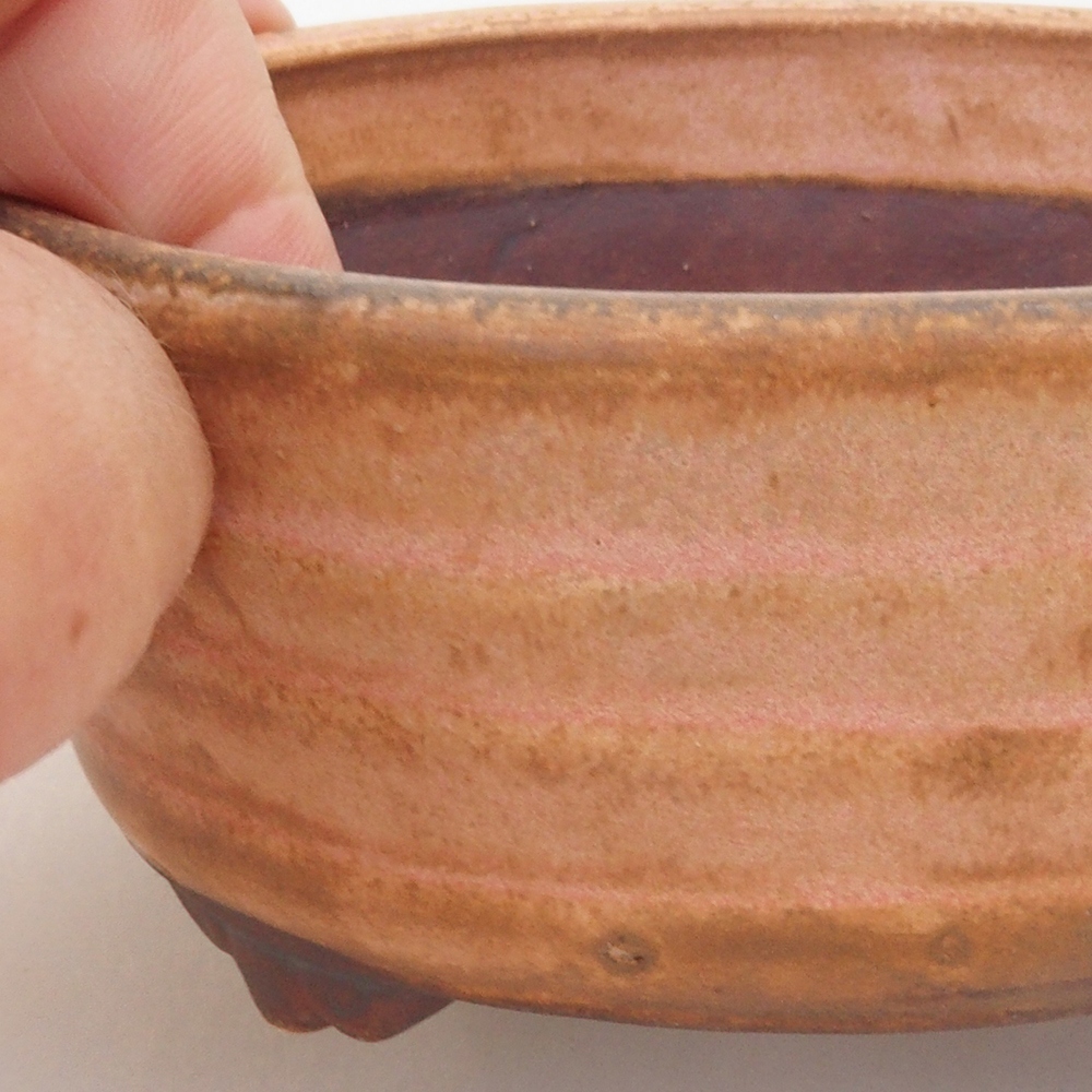 Ceramic bonsai bowl 10,5 x 9 x 4 cm, color pink