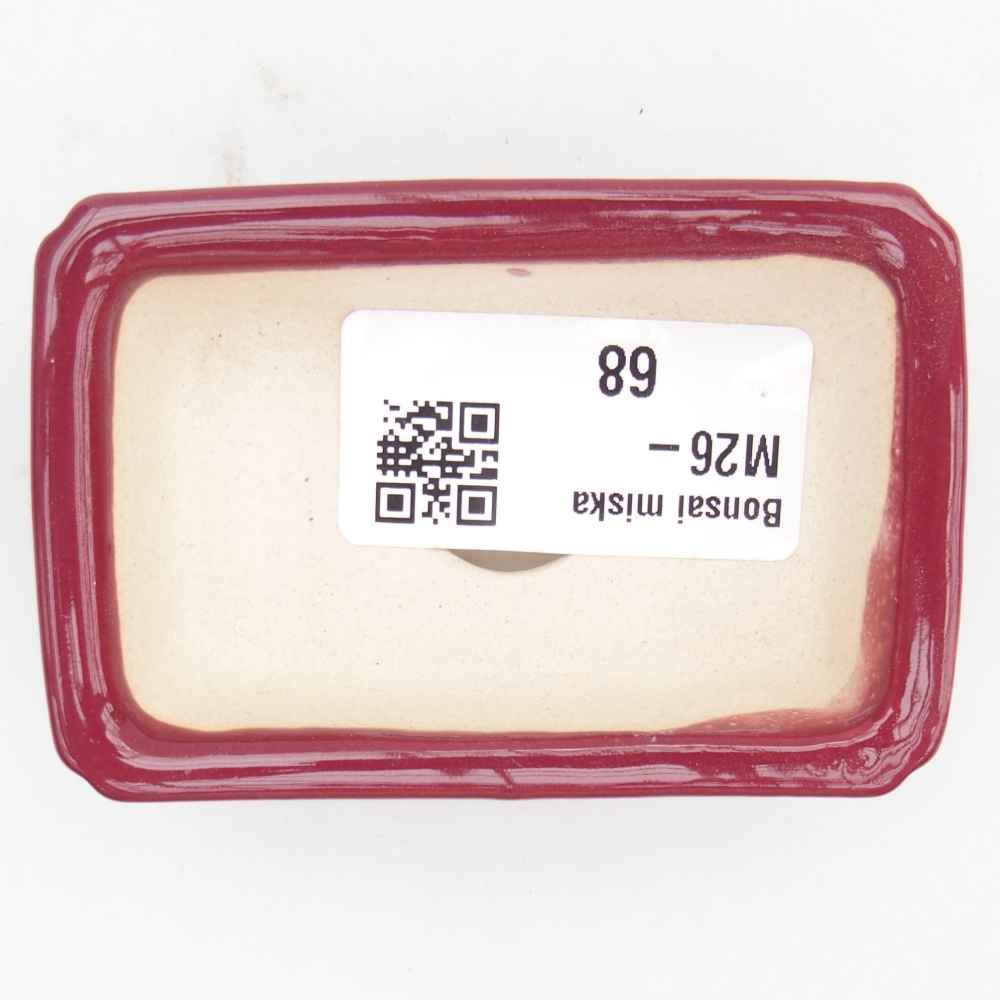 Mini bonsai bowl 7,5 x 5 x 2 cm, burgundy