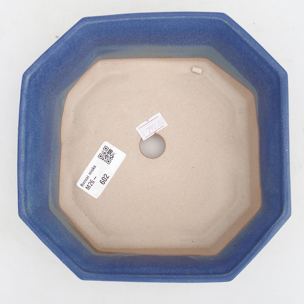 Ceramic bonsai bowl 17,5 x 17,5 x 6 cm, colour blue