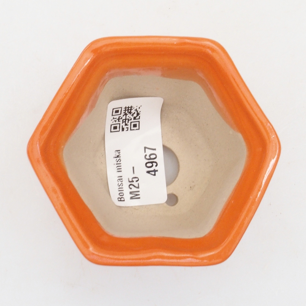 Mini bonsai bowl 7 x 6 x 5 cm, color orange
