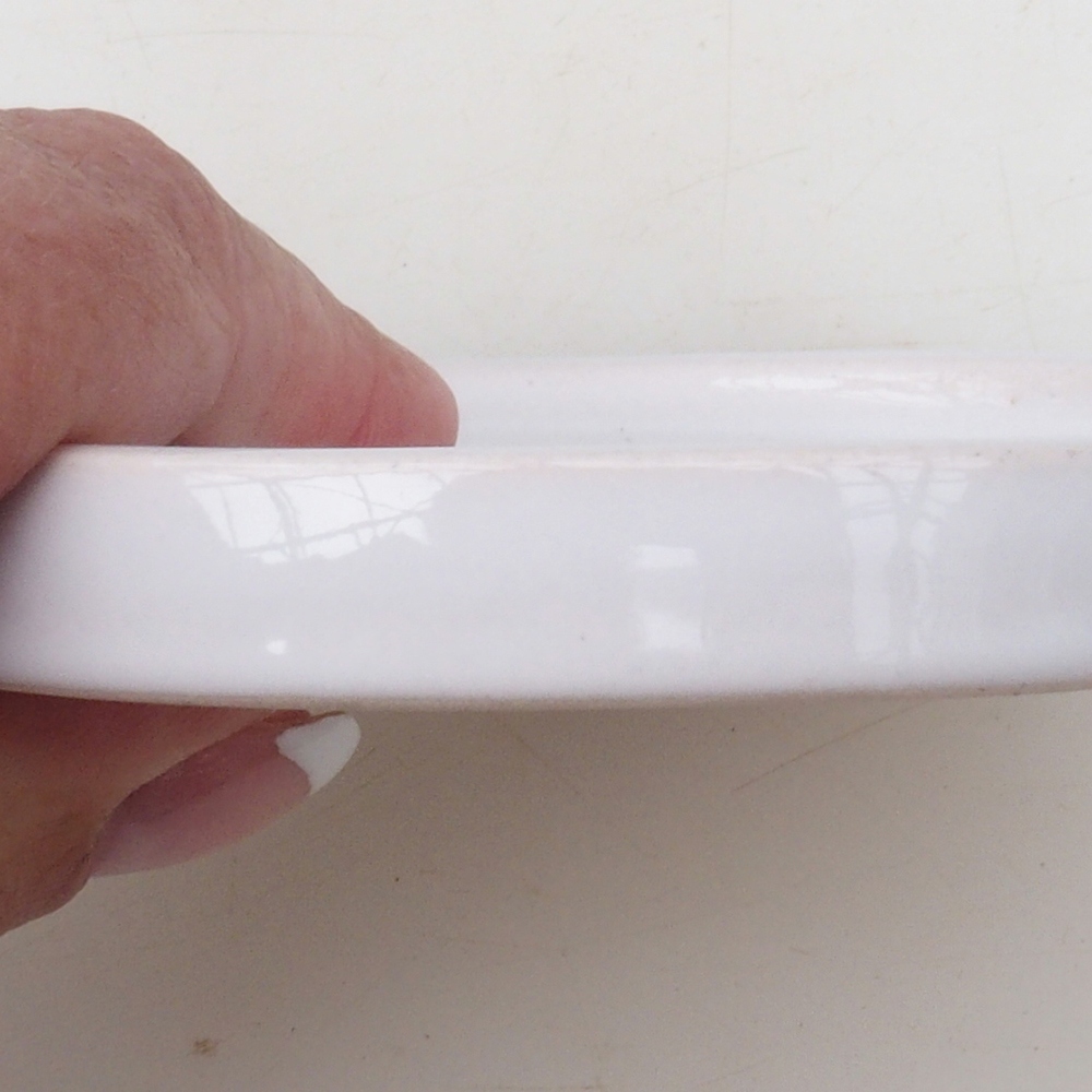 Bonsai bowl round D6-S - 10 x 10 x 1 cm - white