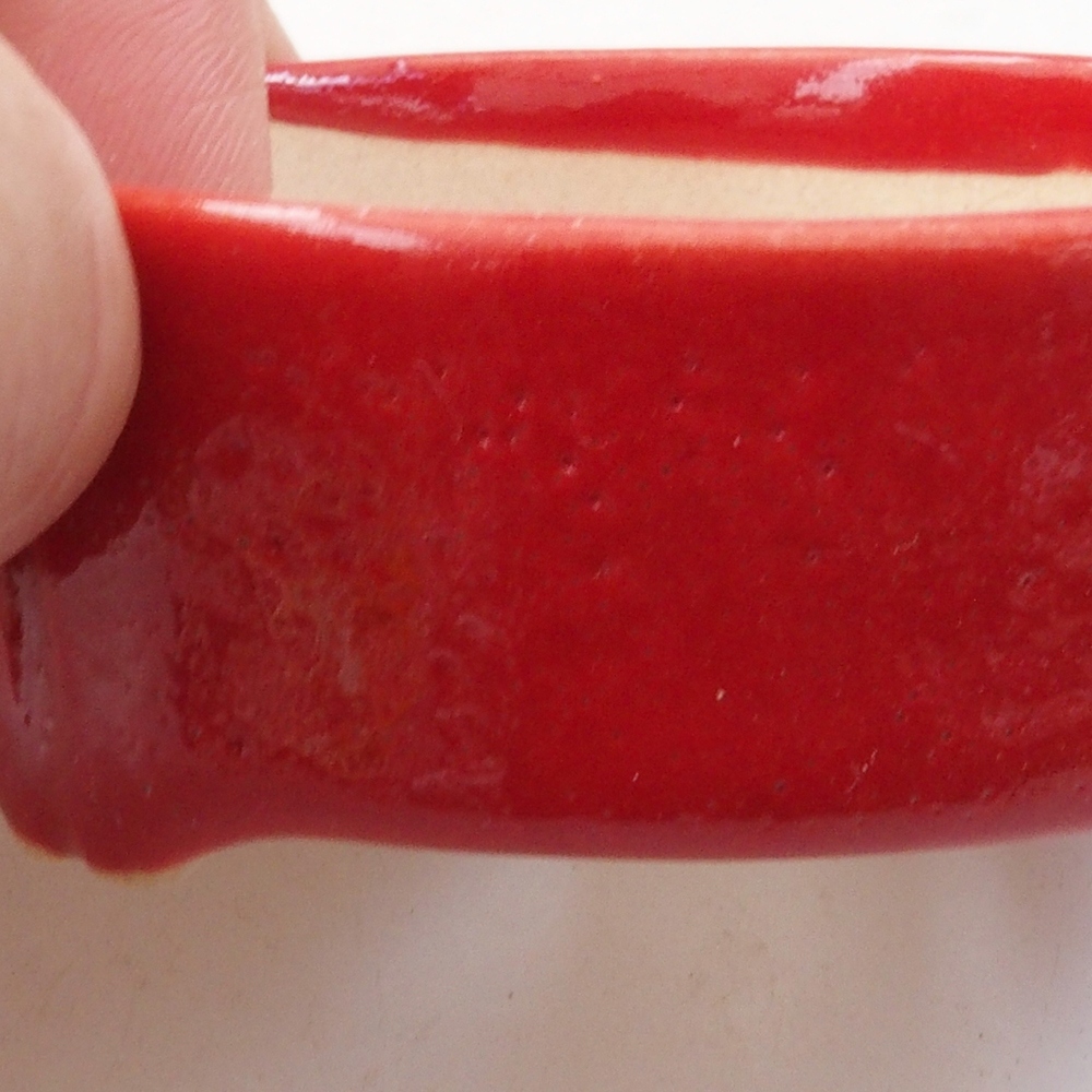 Mini bonsai bowl 6,5 x 6,5 x 2,5 cm, color red