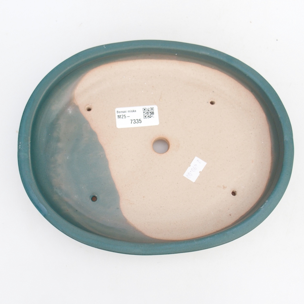 Ceramic bonsai bowl 24 x 20 x 4 cm, colour blue
