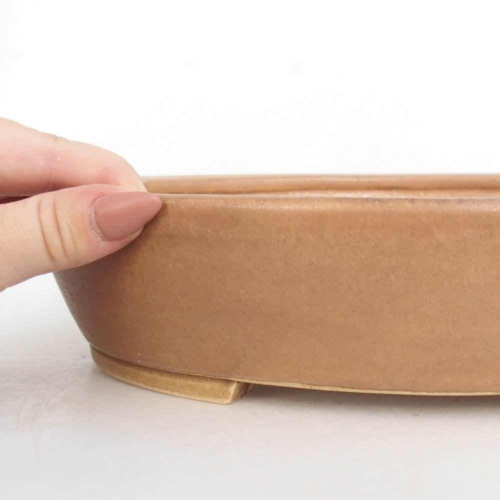 Ceramic bonsai bowl 28 x 24 x 6 cm, pink