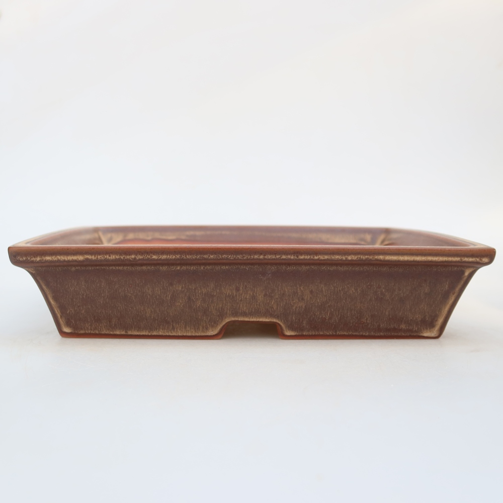 Ceramic Bowl  26 x 20 x 5 cm, brown