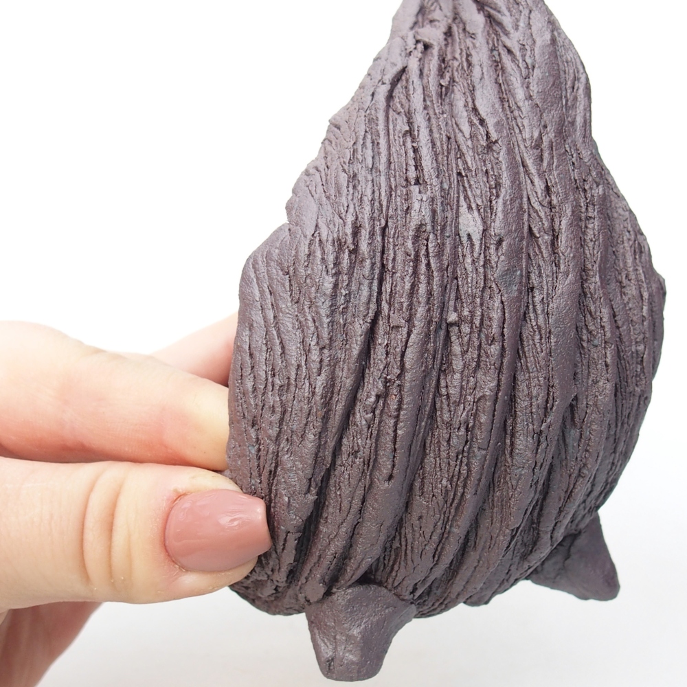 Ceramic Shell 10 x 8 x 14,5 cm , metallic colour