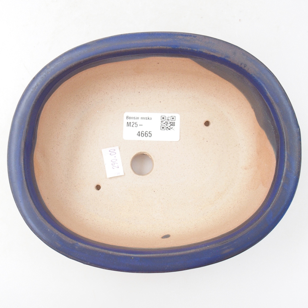 Ceramic bonsai bowl 18 x 14,5 x 6 cm, color blue