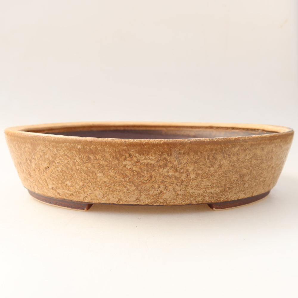 Ceramic bonsai bowl 27 x 24 x 6 cm, colour beige