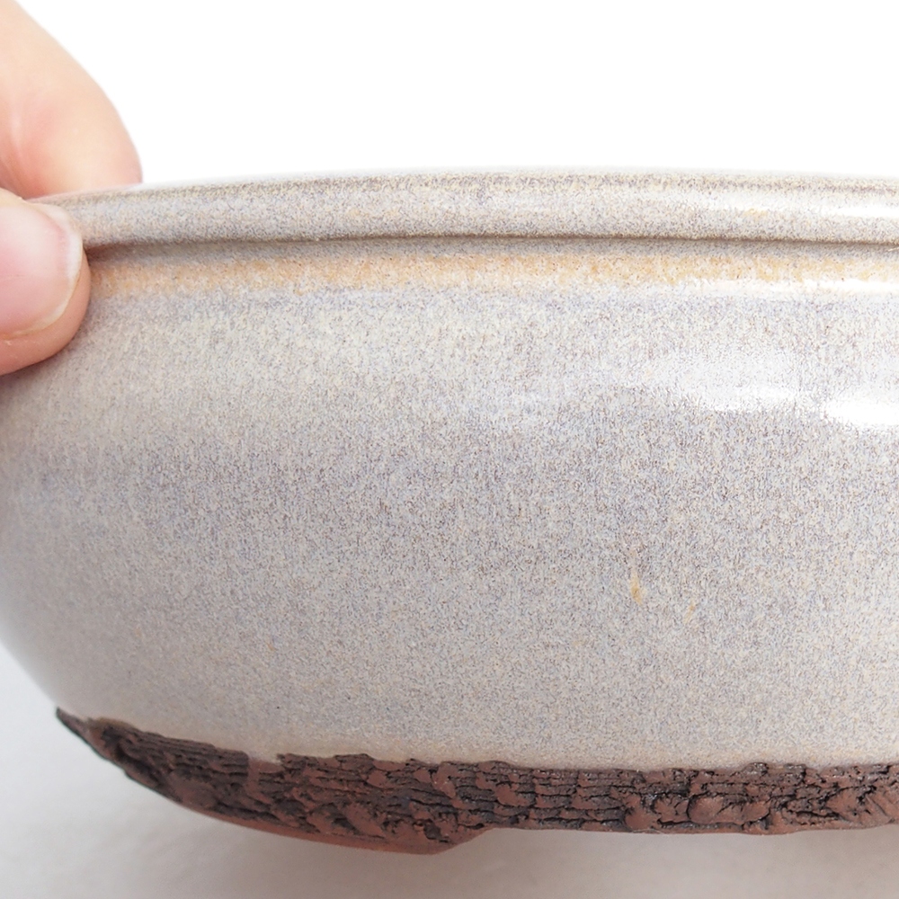 Ceramic bonsai bowl 17,5 x 17,5 x 6 cm, grey