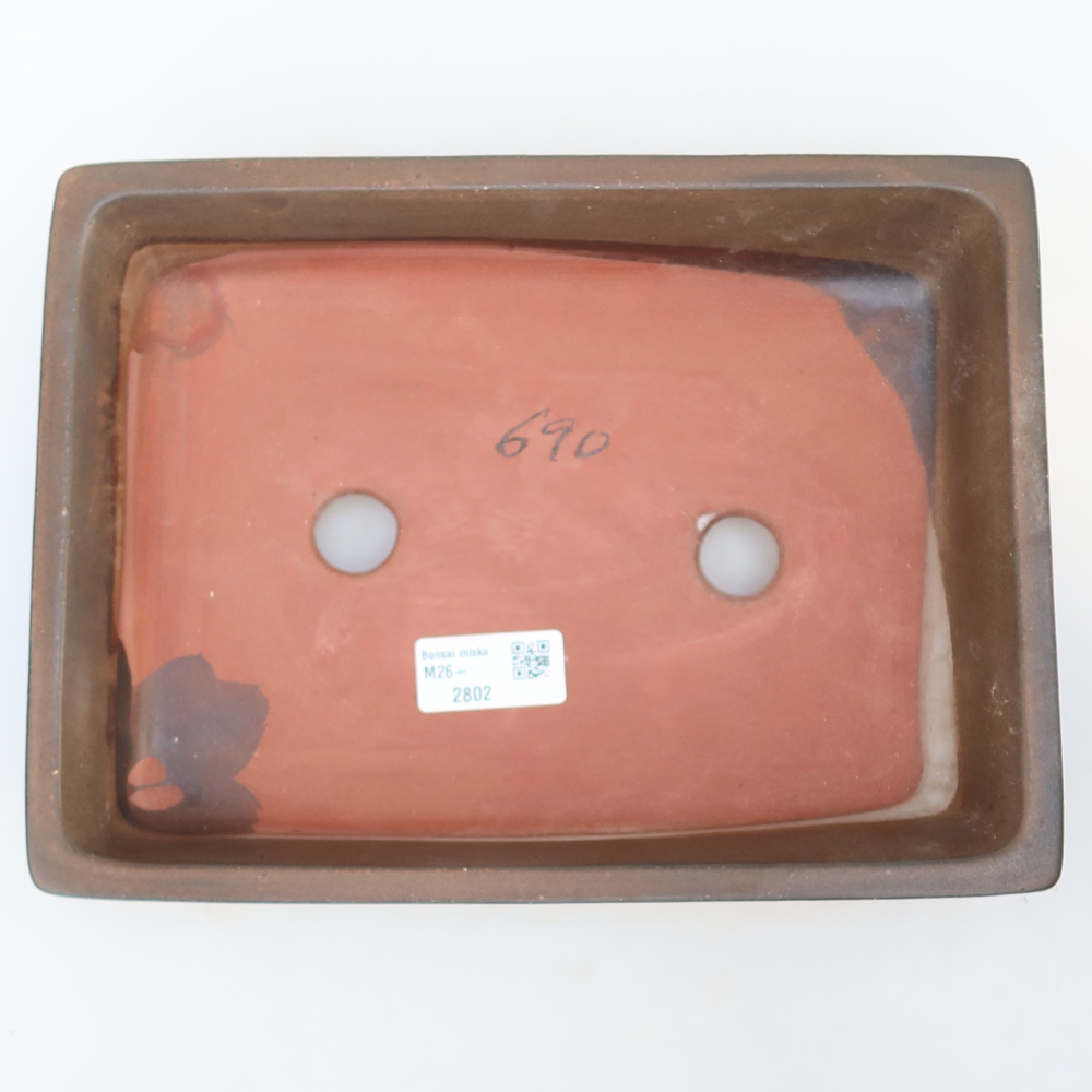 Ceramic Bowl  26 x 20 x 5 cm, brown