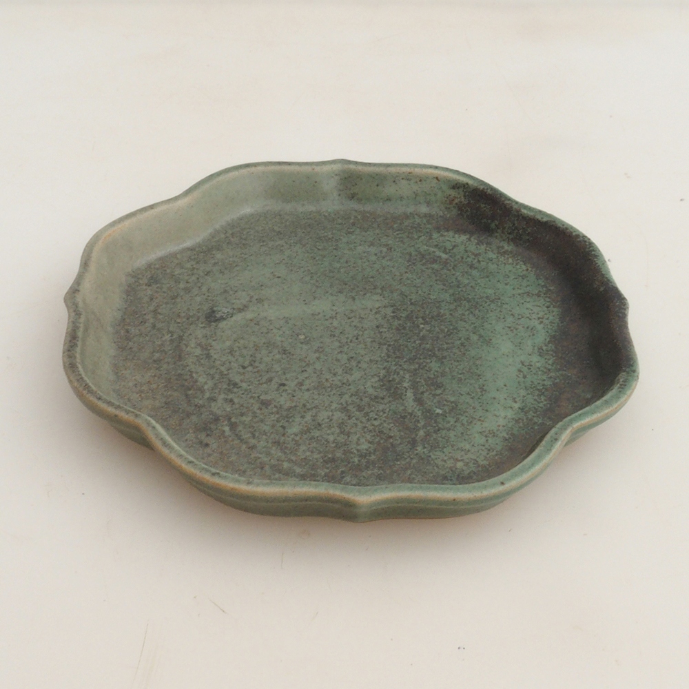 Ceramic bowl H06 - 14 x 14 x 1.5 cm - green