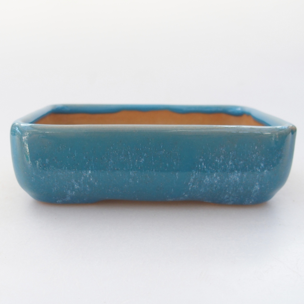 Ceramic bonsai bowl 11,5 x 9 x 3,5 cm, colour blue