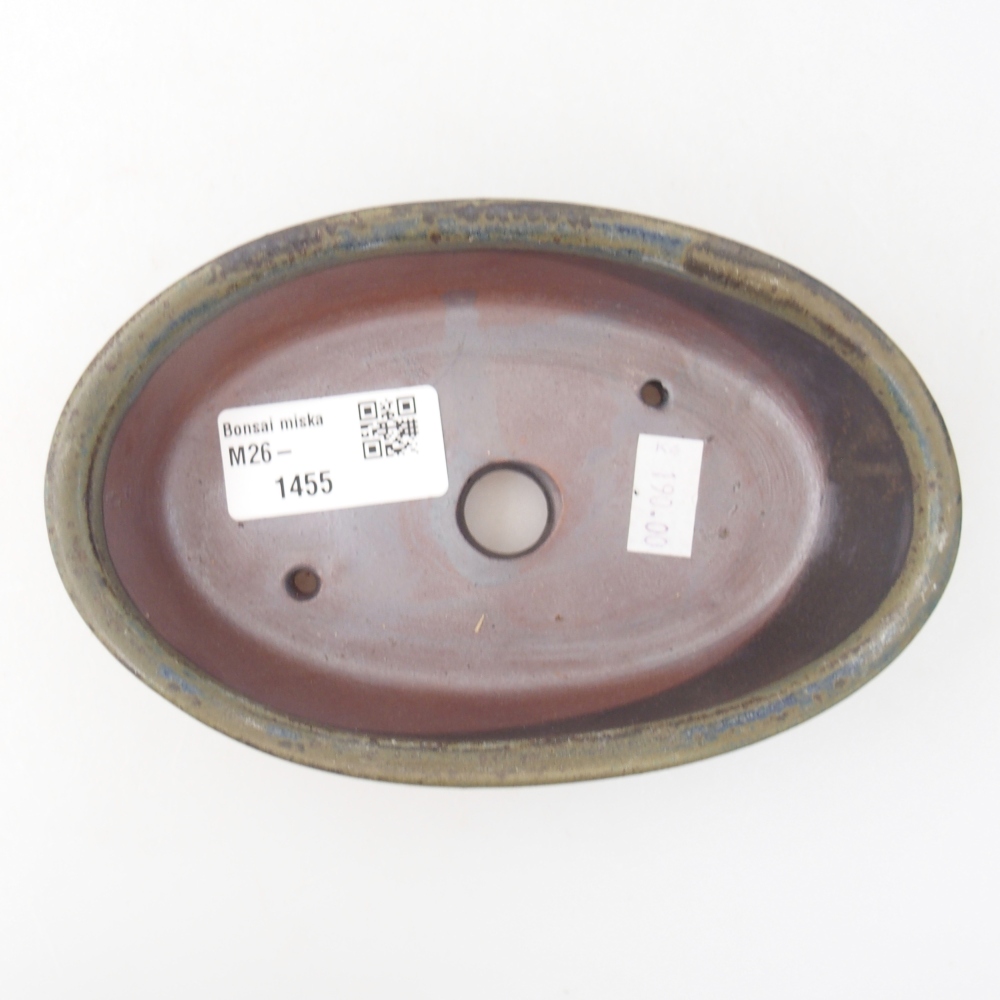 Ceramic bonsai bowl 15 x 9,5 x 4 cm, brown