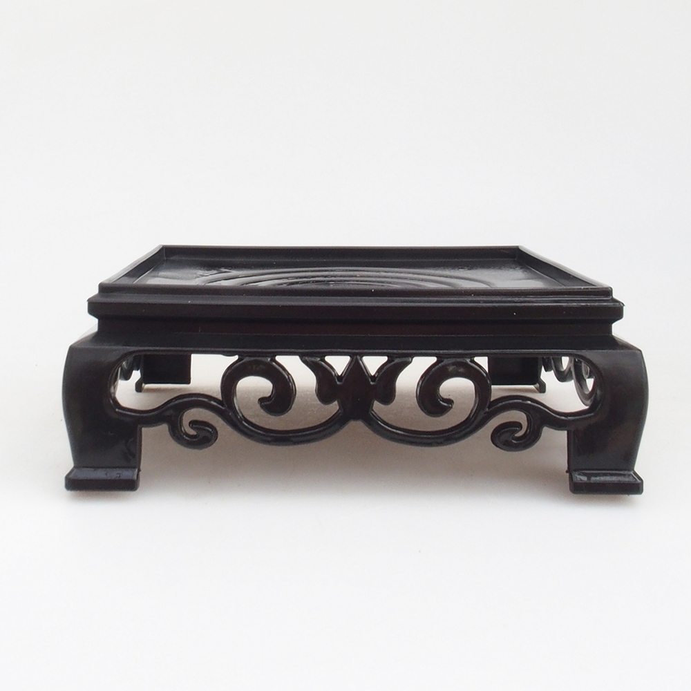 Bonsai table plastic square 14,5 x 14,5 x 5  cm, color black