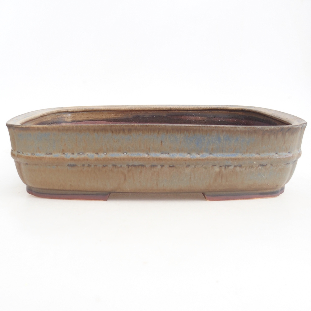 Ceramic bonsai bowl 29,5 x 24 x 7 cm, colour blue