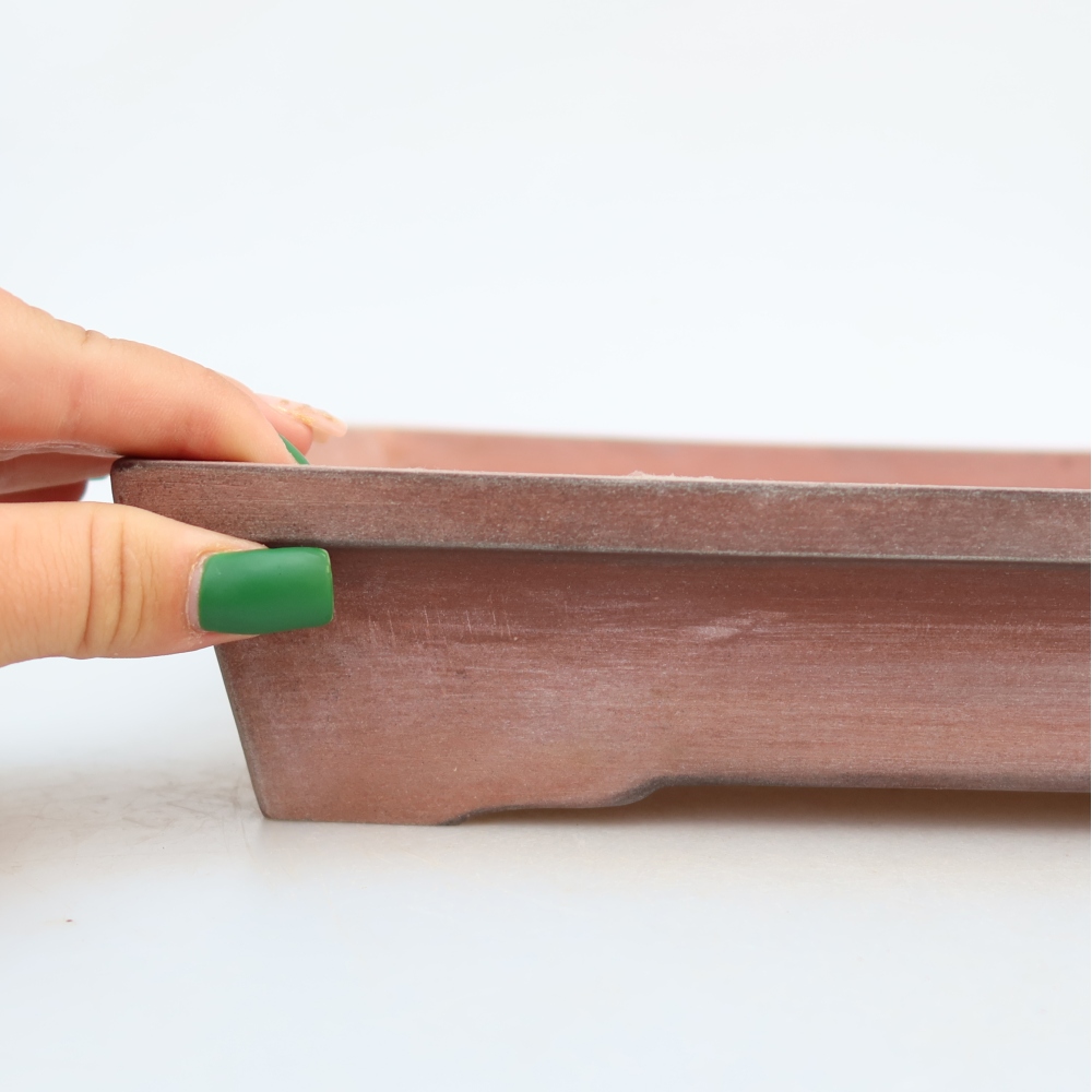 Ceramic Bowl, 26 x 20 x 5 cm, brick red