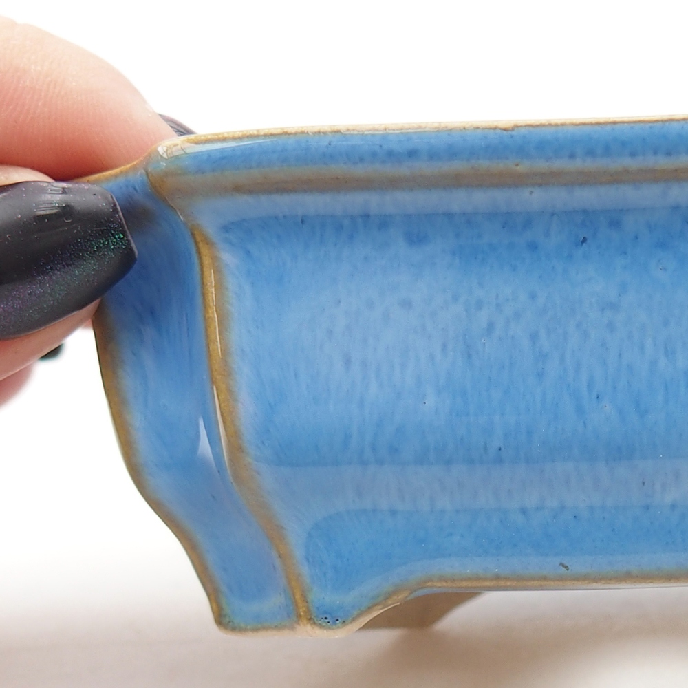 Mini bonsai bowl 9 x 6,5 x 3,5 cm, colour blue
