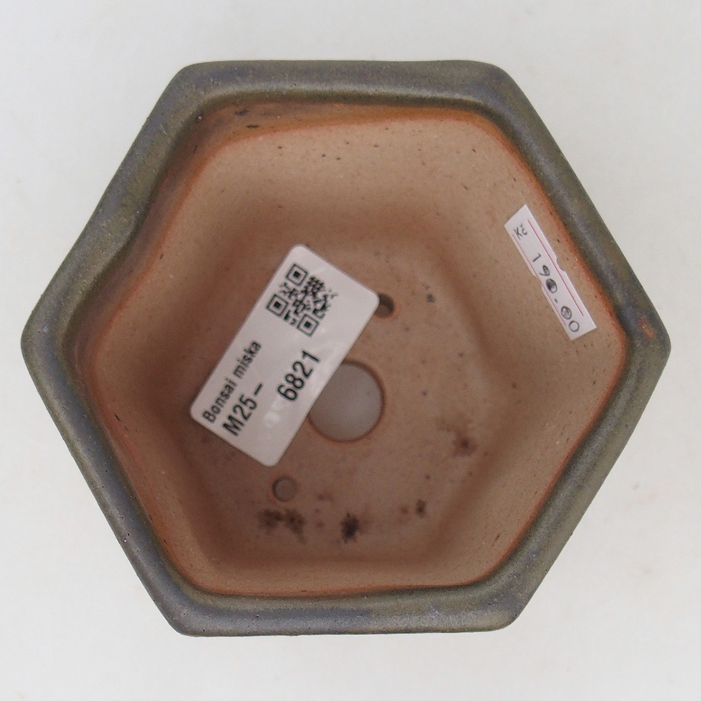 Ceramic bonsai bowl 9,5 x 8,5 x 8 cm, green