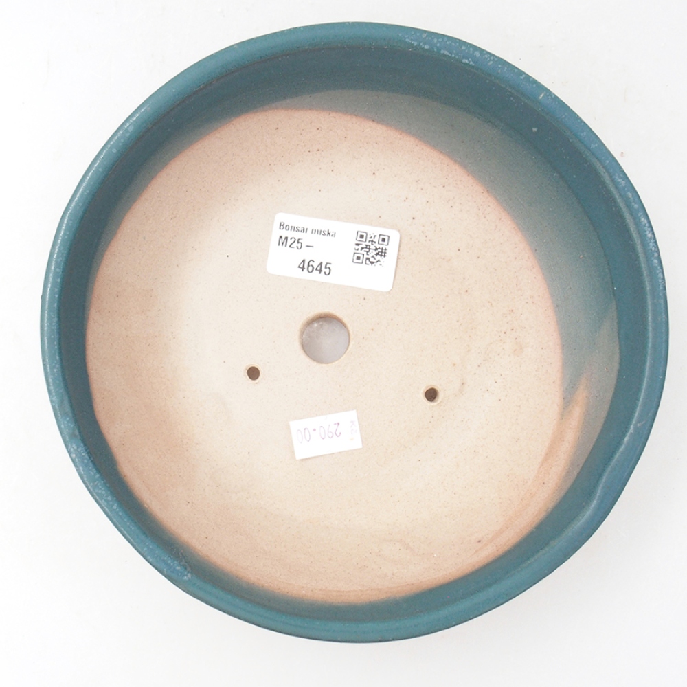Ceramic bonsai bowl 17,5 x 17,5 x 5 cm, color blue