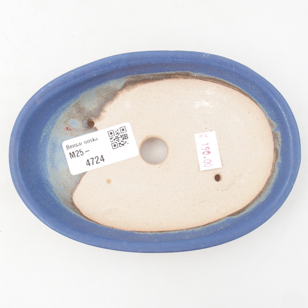 Ceramic bonsai bowl 15,5 x 11 x 3 cm, color blue