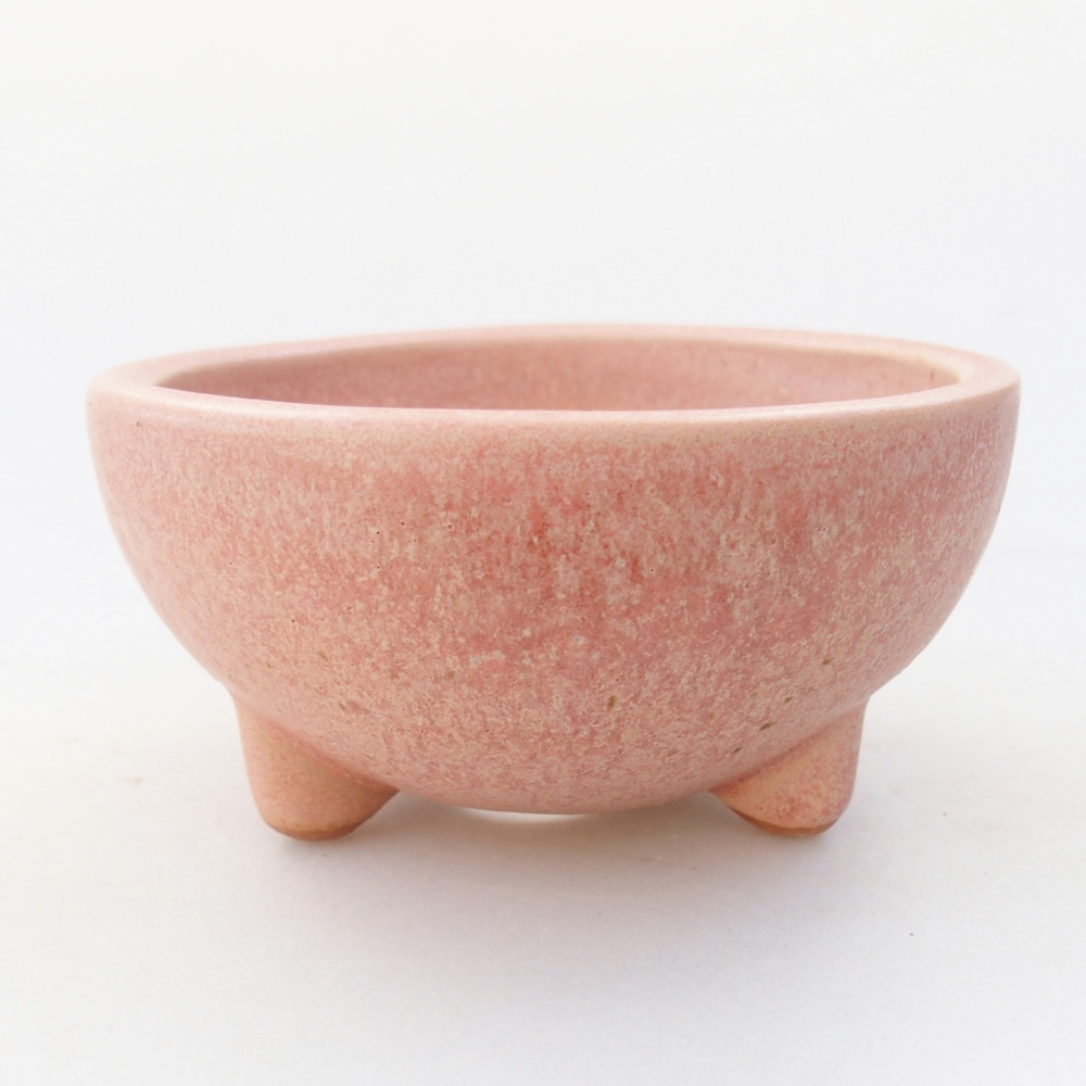Ceramic bonsai bowl 9,5 x 9,5 x 5 cm, pink