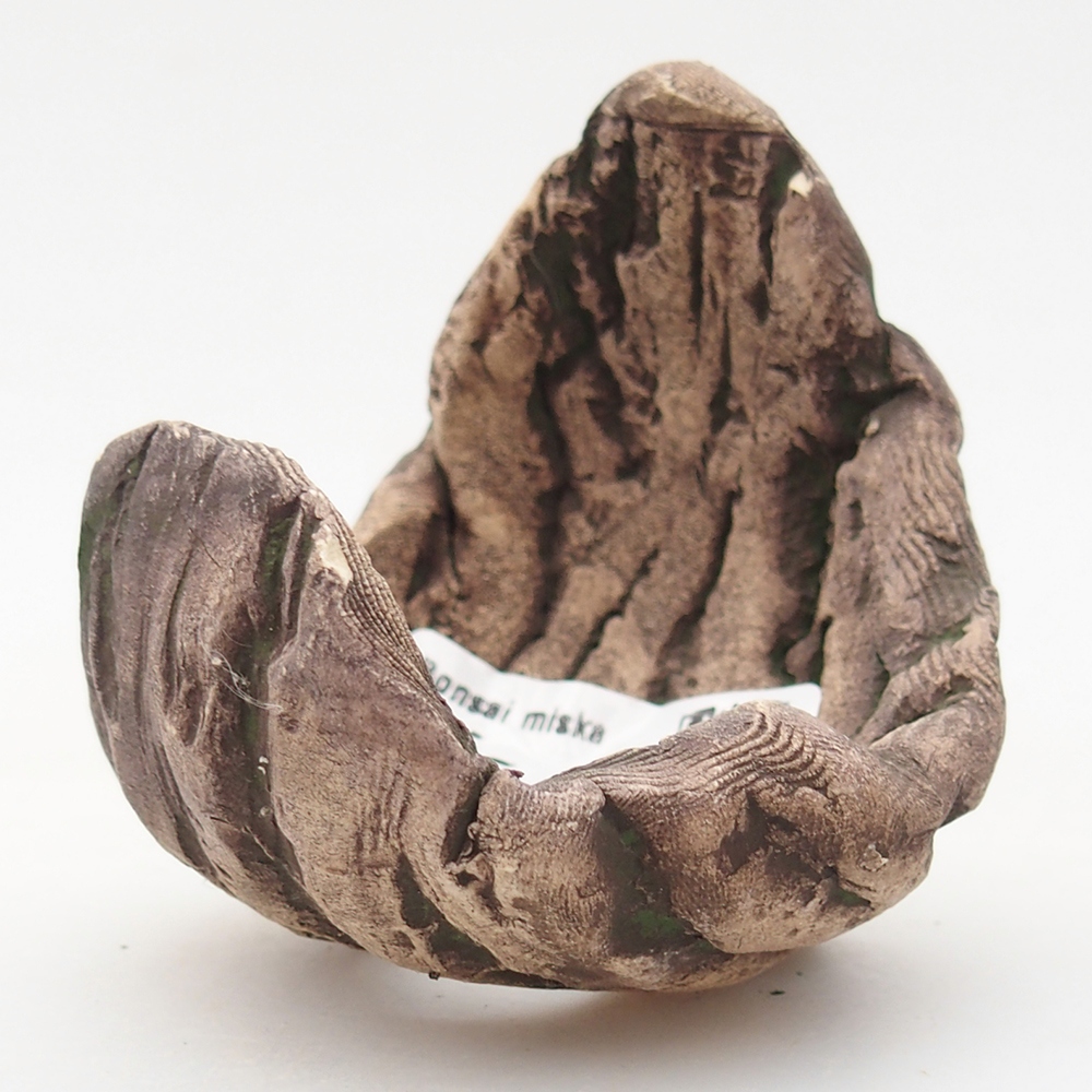 Ceramic Shell 6,5 x 6,5 x 8 cm , colour green