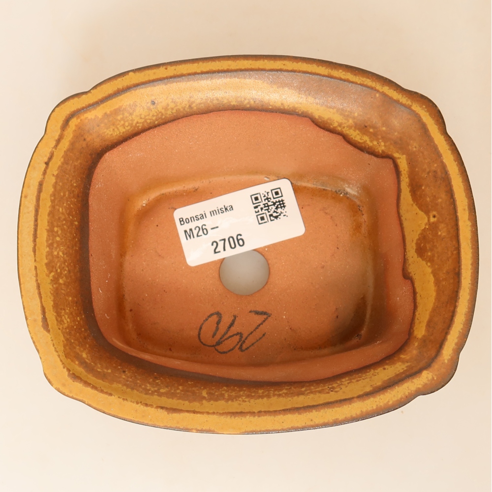 Ceramic Bowl  13 x 10.5 x 5.5 cm, yellow
