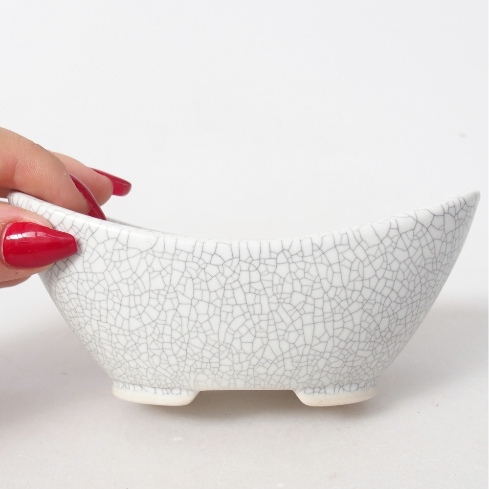Ceramic bonsai bowl 12,5 x 6,5 x 5,5 cm, raku colour