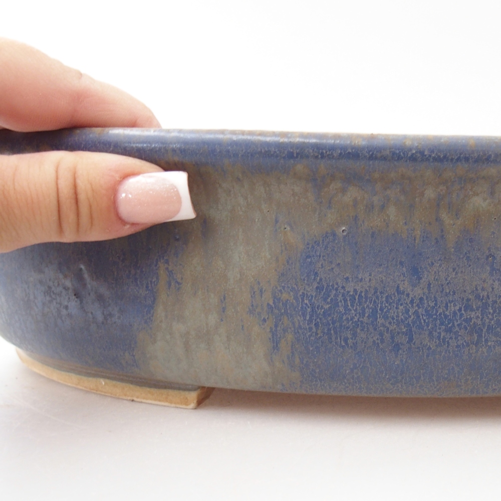 Ceramic bonsai bowl 32,5 x 28 x 7 cm, colour blue