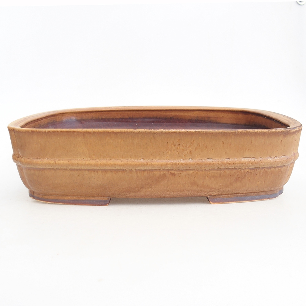 Ceramic bonsai bowl 29,5 x 24 x 7 cm, pink