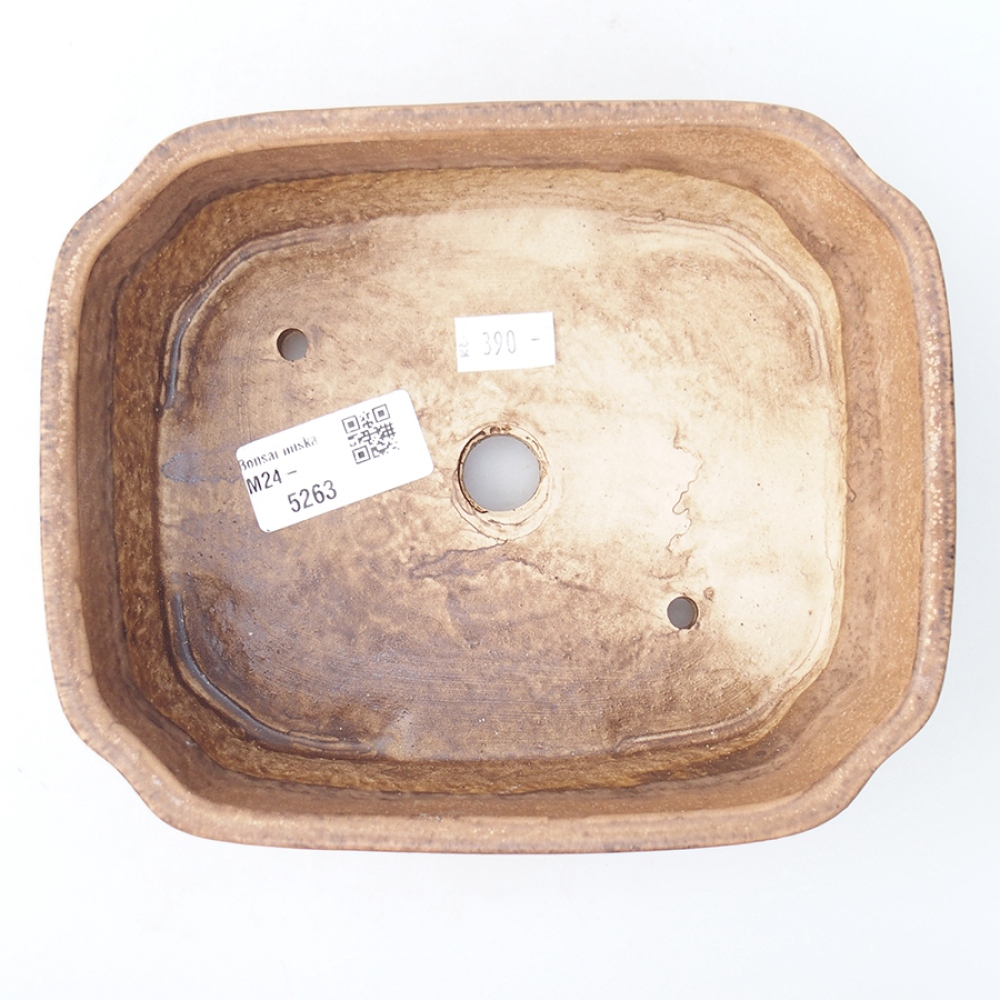 Ceramic bonsai bowl 17,5 x 14 x 4,5 cm, color pink
