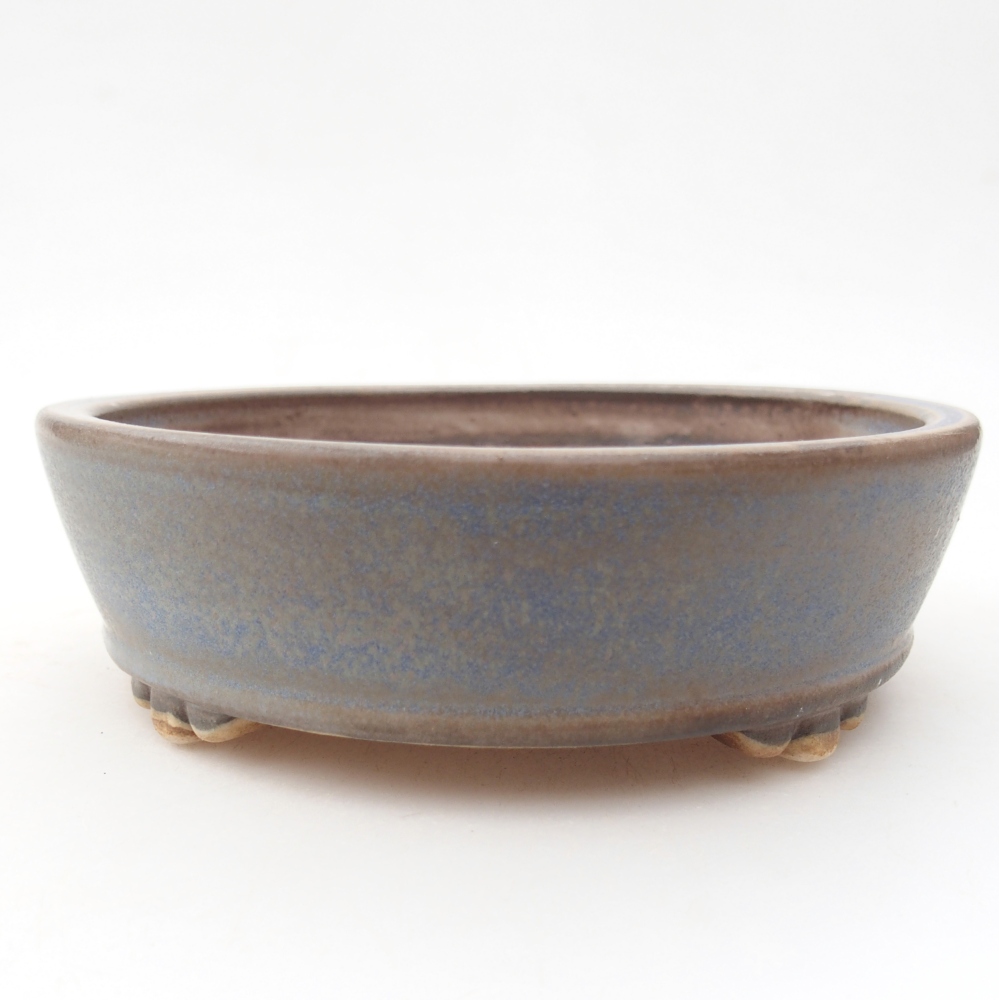 Ceramic bonsai bowl 13,5 x 13,5 x 4 cm, colour blue