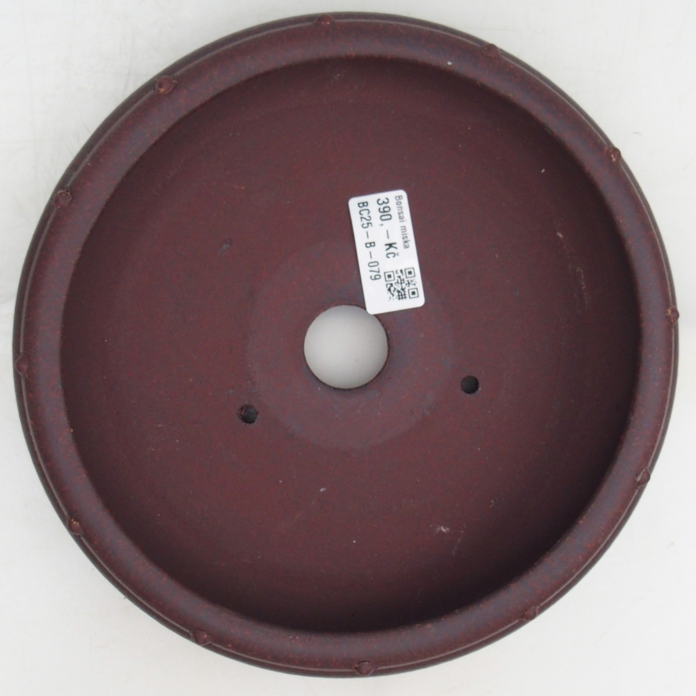 Ceramic bonsai bowl 21 x 21 x 5 cm, brown