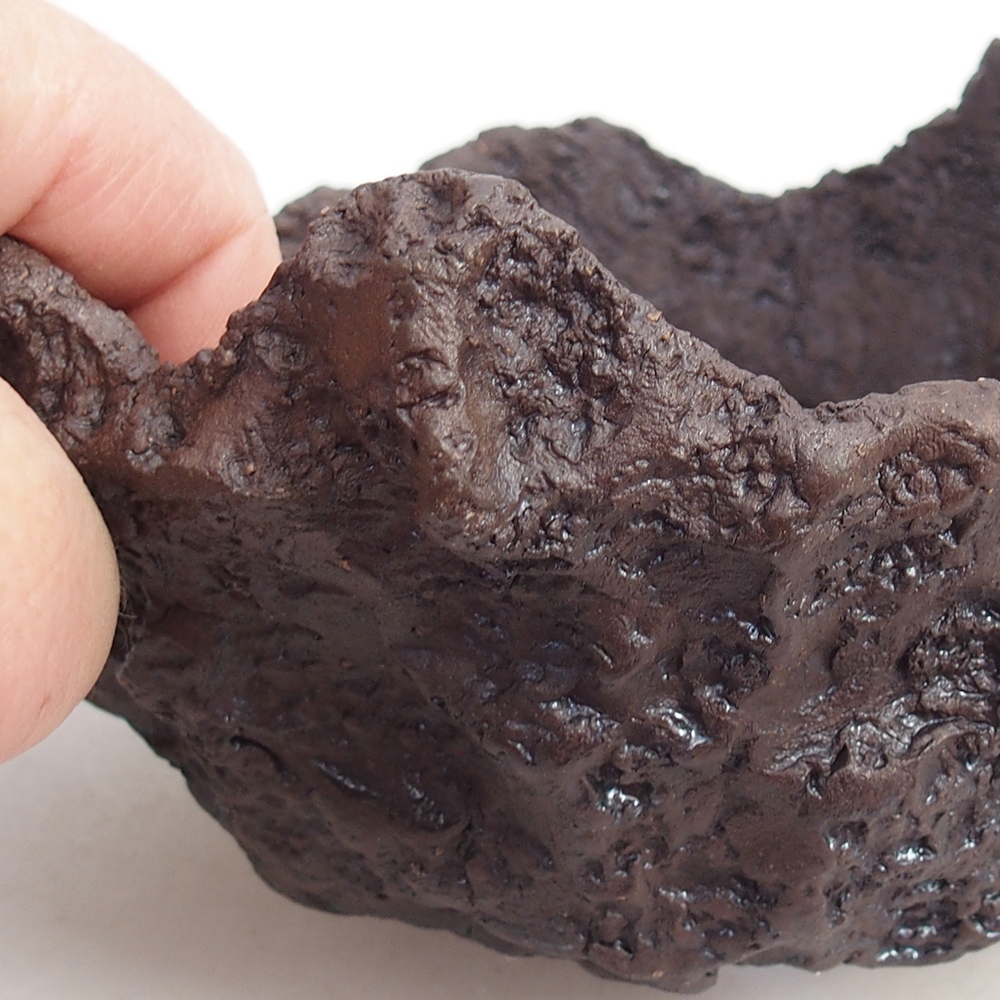 Ceramic shell 14 x 13 x 13 cm , colour brown