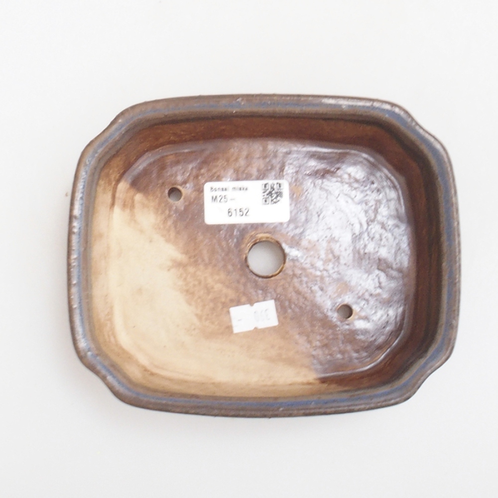 Ceramic bonsai bowl 17 x 14 x 4,5 cm, color blue