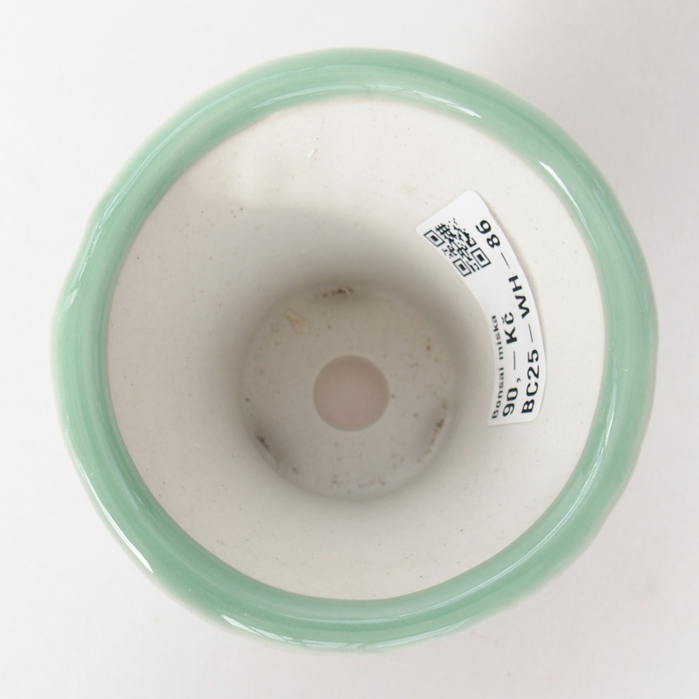 Ceramic bonsai bowl 9 x 9 x 8 cm, green