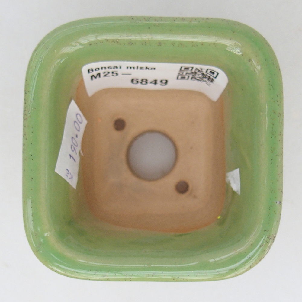Ceramic bonsai bowl 6,5 x 6,5 x 4,5 cm, green