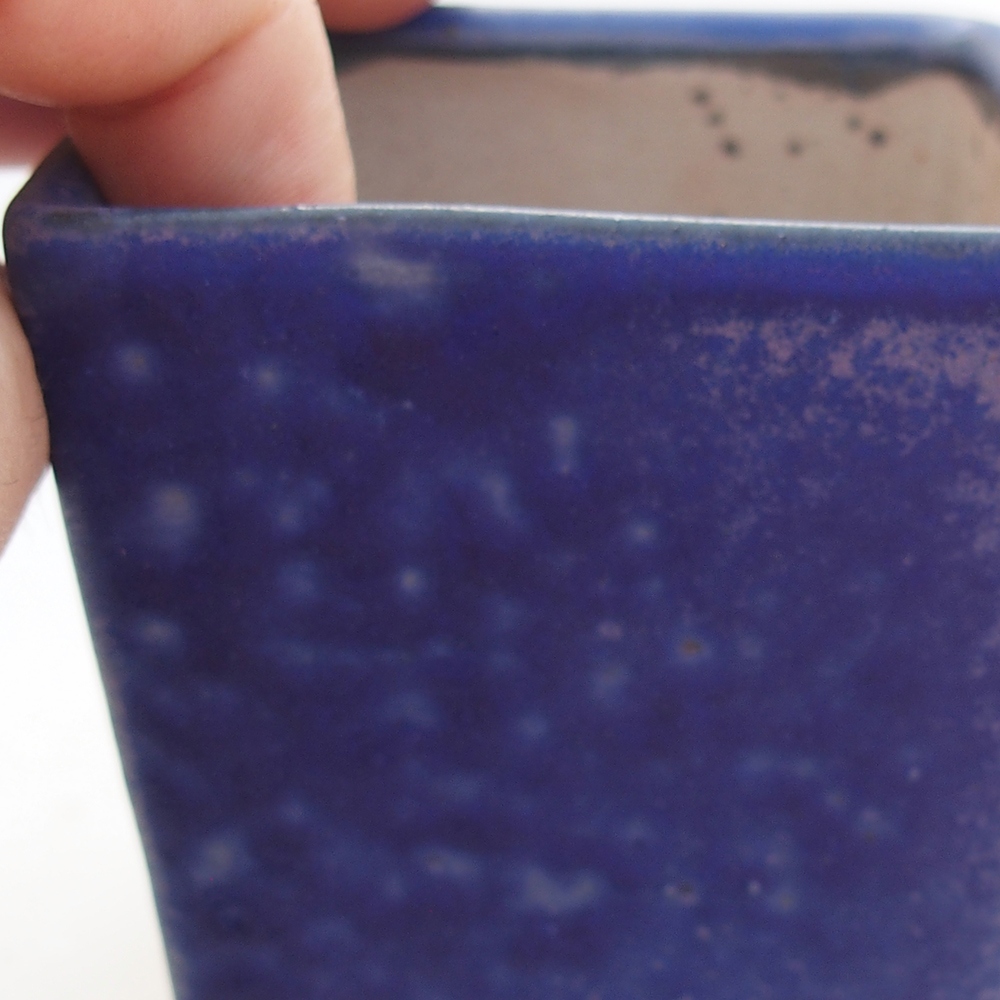 Ceramic bonsai bowl 7 x 7 x 9,5 cm, colour blue
