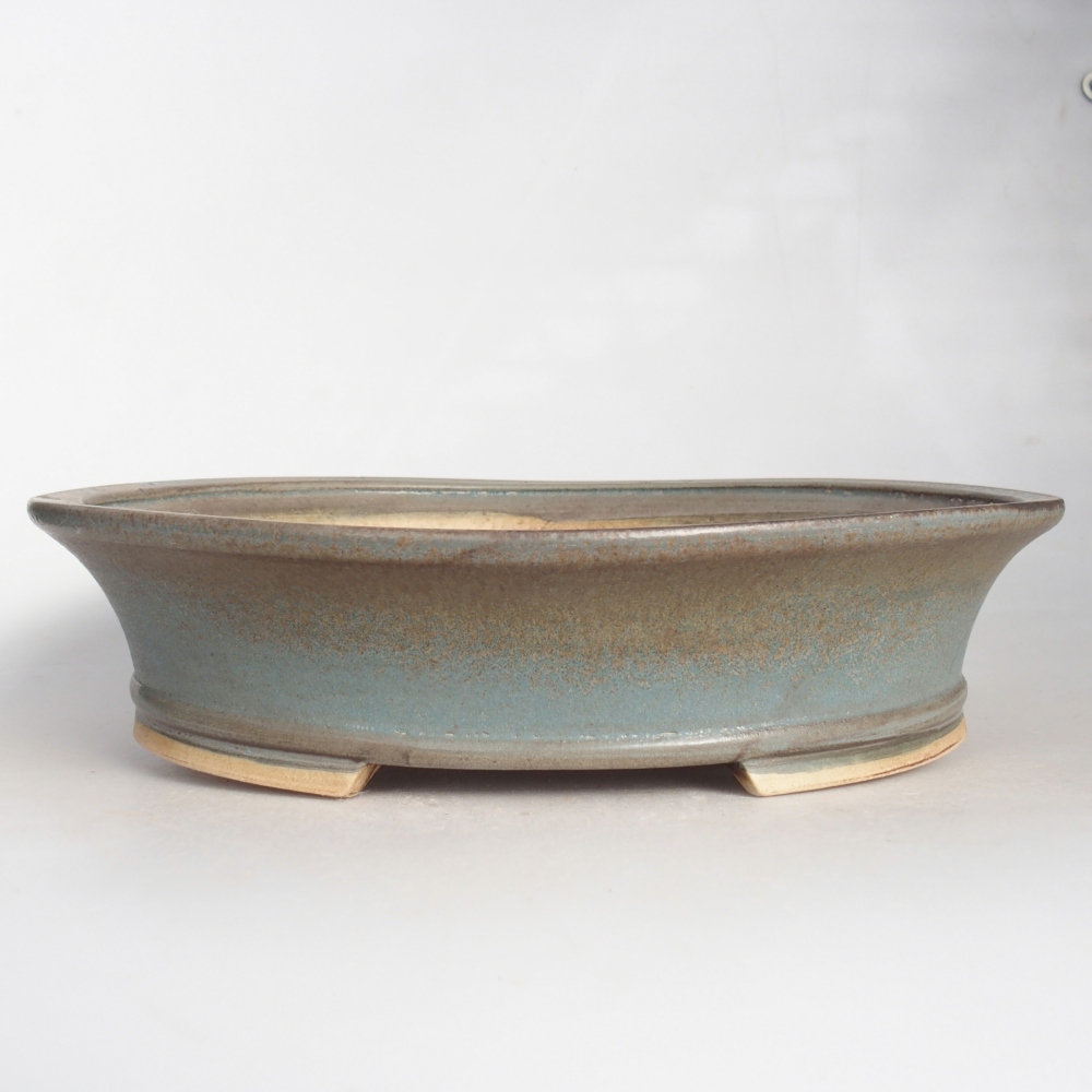 Ceramic bonsai bowl 32 x 29 x 7 cm, colour blue