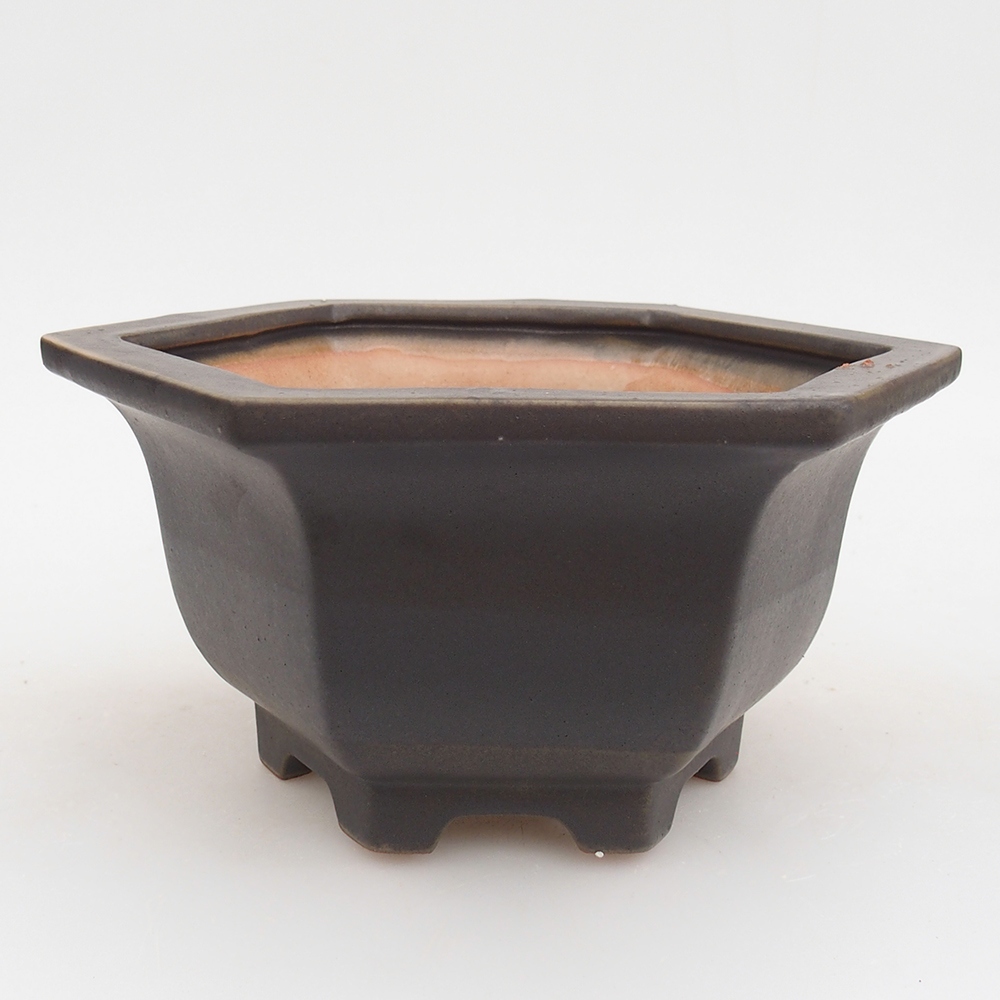 Ceramic bonsai bowl 18 x 16 x 9 cm, green