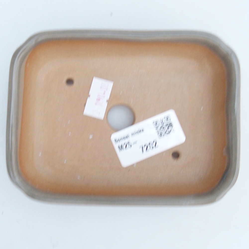 Ceramic bonsai bowl 12 x 9 x 3 cm, grey