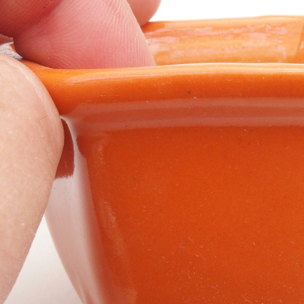 Mini bonsai bowl 7 x 6 x 5 cm, color orange