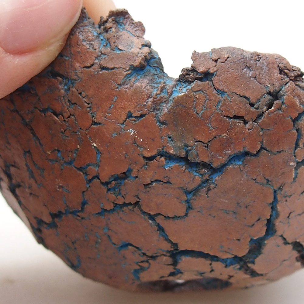 Ceramic Shell 7,5 x 7 x 3,5 cm , colour blue
